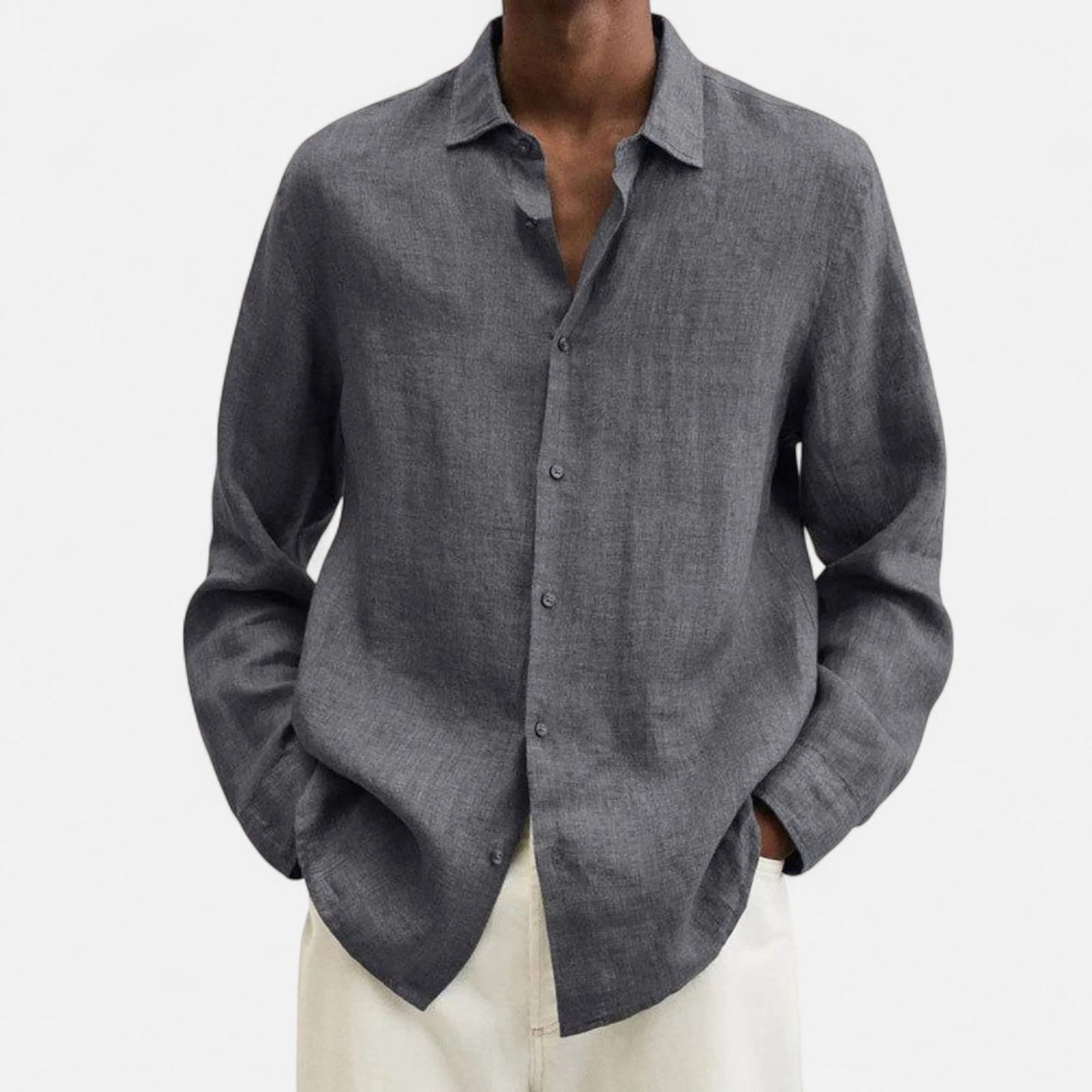 Lorovero | Men’s Classic Fit Linen Shirt – Timeless Comfort, Effortless Sophistication