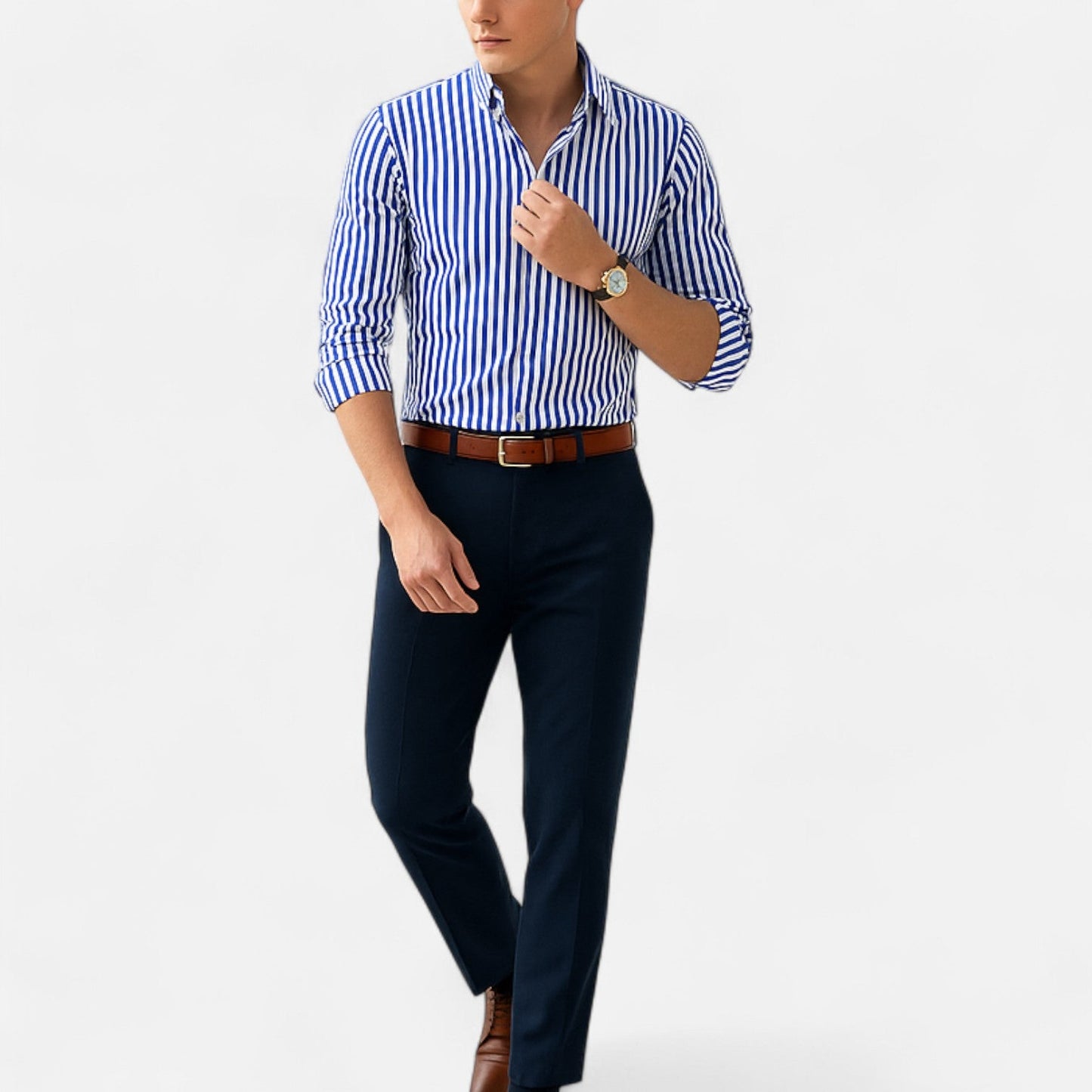 Lorovero | Men’s Classic Striped Summer Shirt – Timeless Pattern, Lightweight Comfort