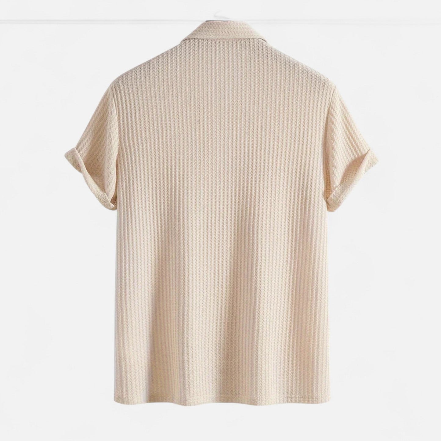 Lorovero Men’s Waffle Knit Polo Shirt – Elevated Texture, Supreme Flexibility