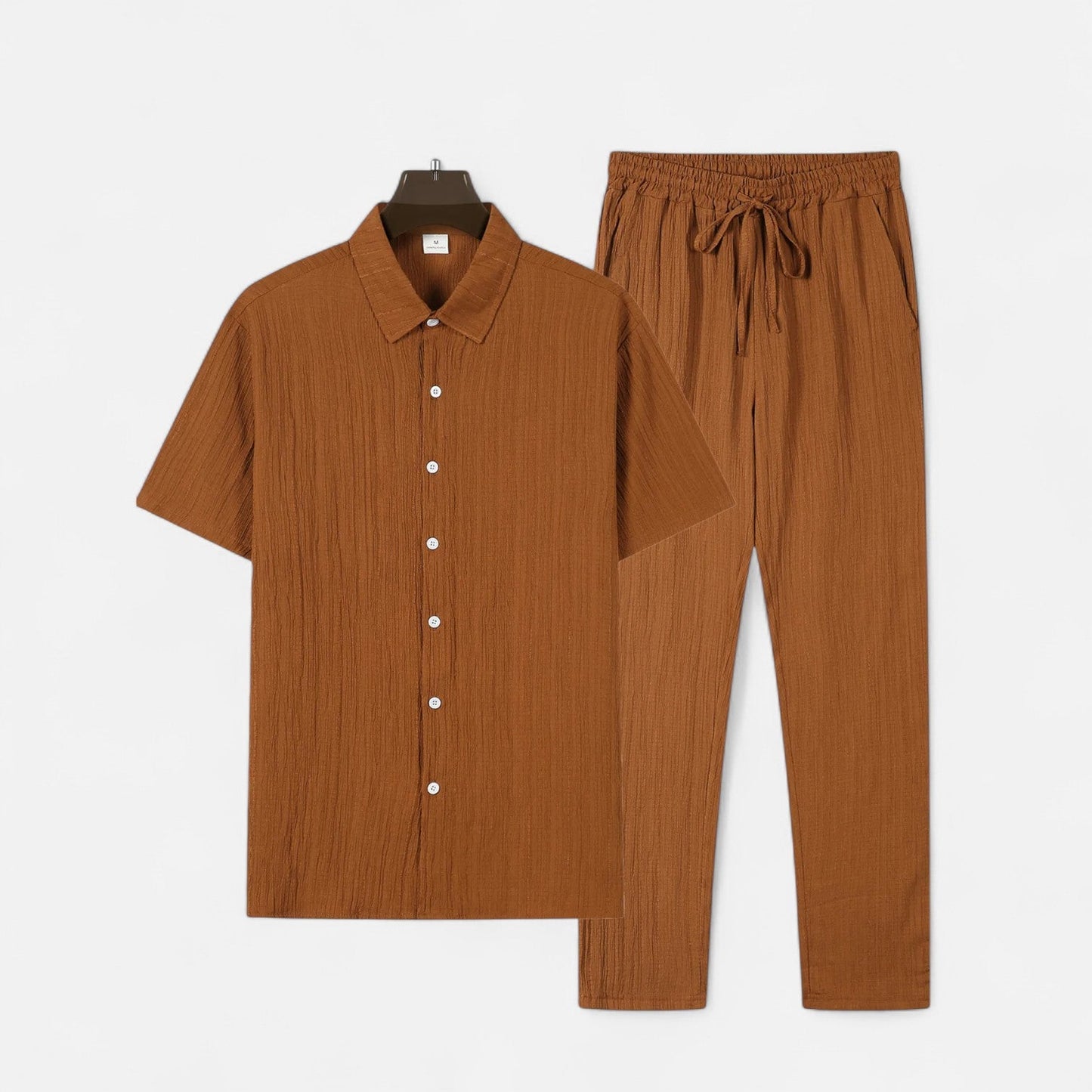 Lorovero | Men’s Long Two-Piece Set – Relaxed Refinement, All-Season Versatility