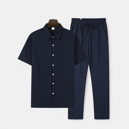 Lorovero | Men’s Long Two-Piece Set – Relaxed Refinement, All-Season Versatility