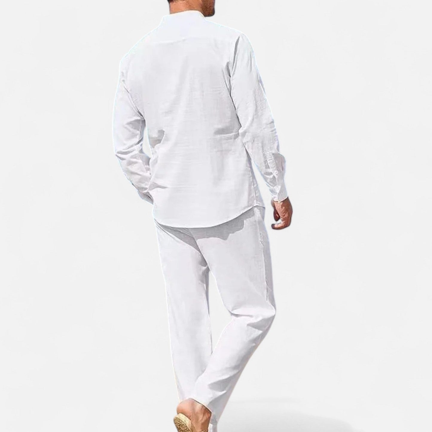 Lorovero | Men’s Long Sleeve Linen Two-Piece Set