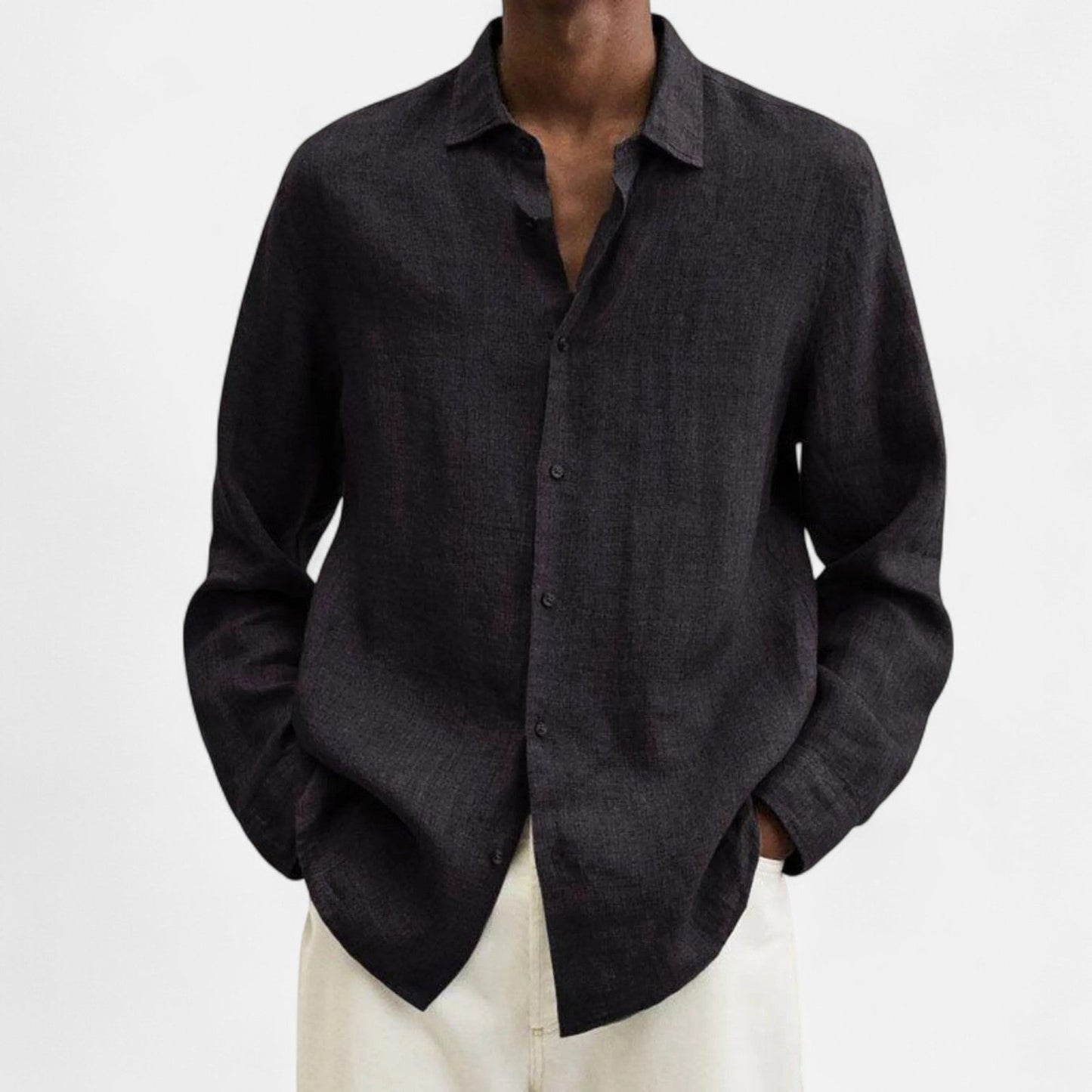 Lorovero | Men’s Classic Fit Linen Shirt – Timeless Comfort, Effortless Sophistication