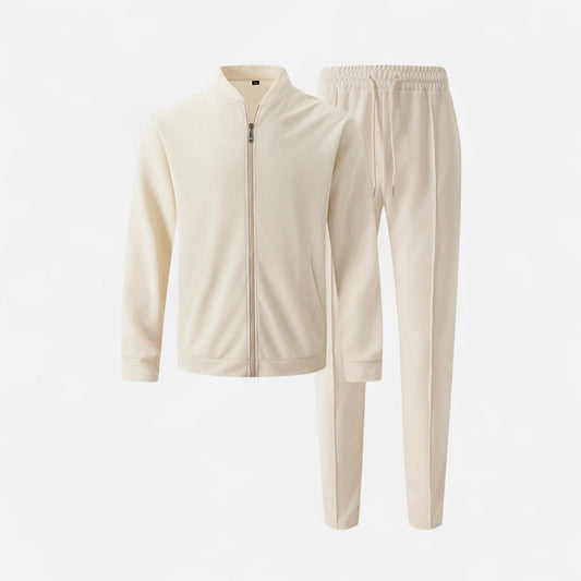 Lorovero | Men’s Long Sleeve Two-Piece Zipper Set – Relaxed Sophistication, All-Season Versatility