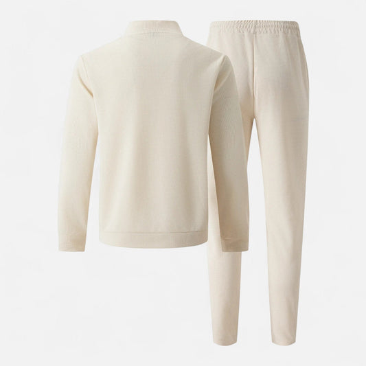 Lorovero | Men’s Long Sleeve Two-Piece Zipper Set – Relaxed Sophistication, All-Season Versatility