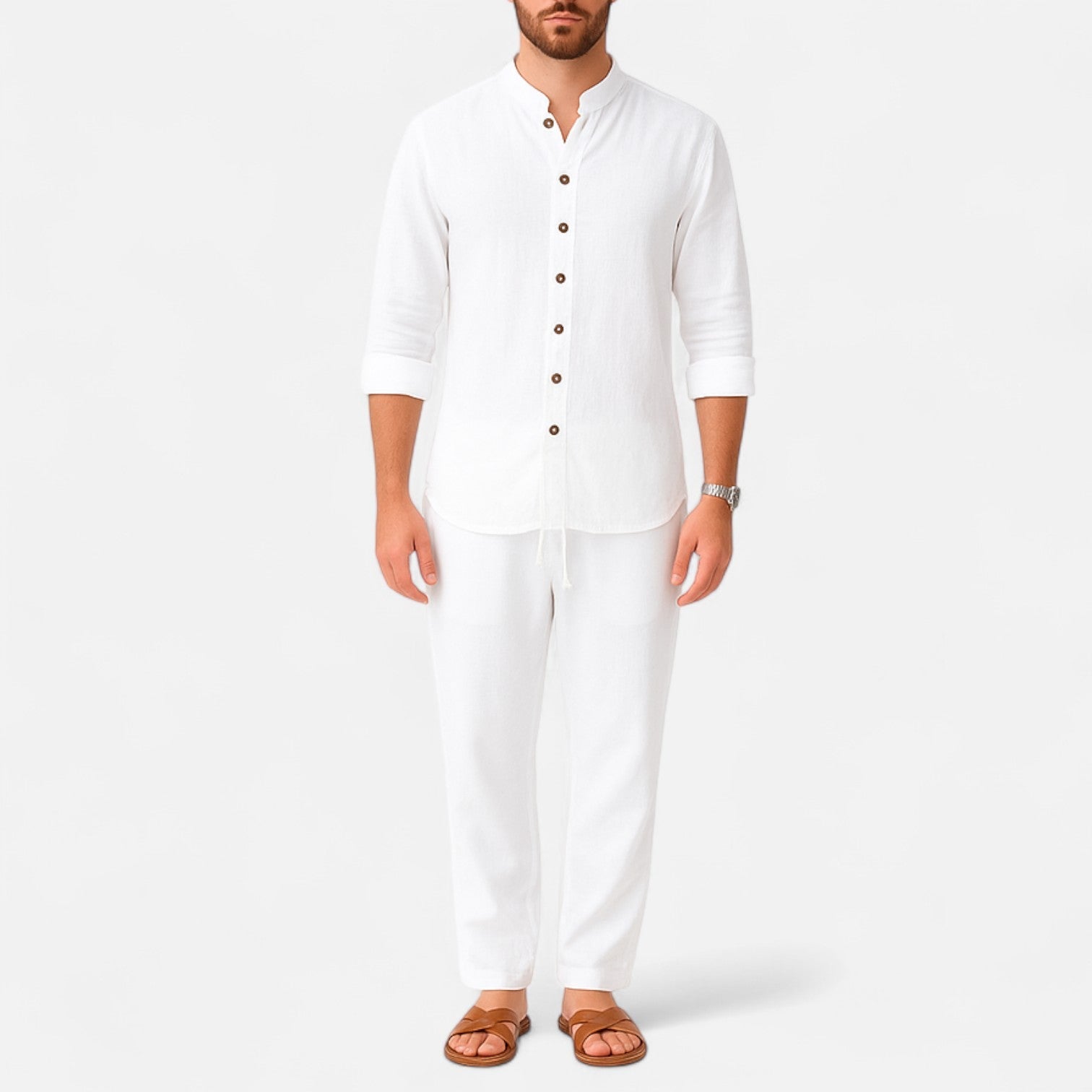 Lorovero | Men’s Long Sleeve Two-Piece Set – Refined Comfort, Effortless Versatility