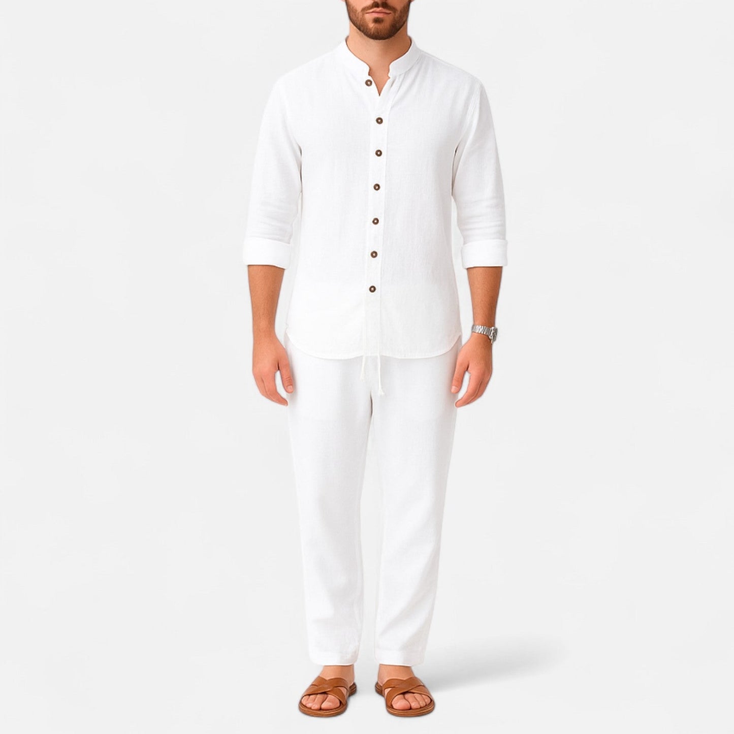 Lorovero | Men’s Long Sleeve Two-Piece Set – Refined Comfort, Effortless Versatility