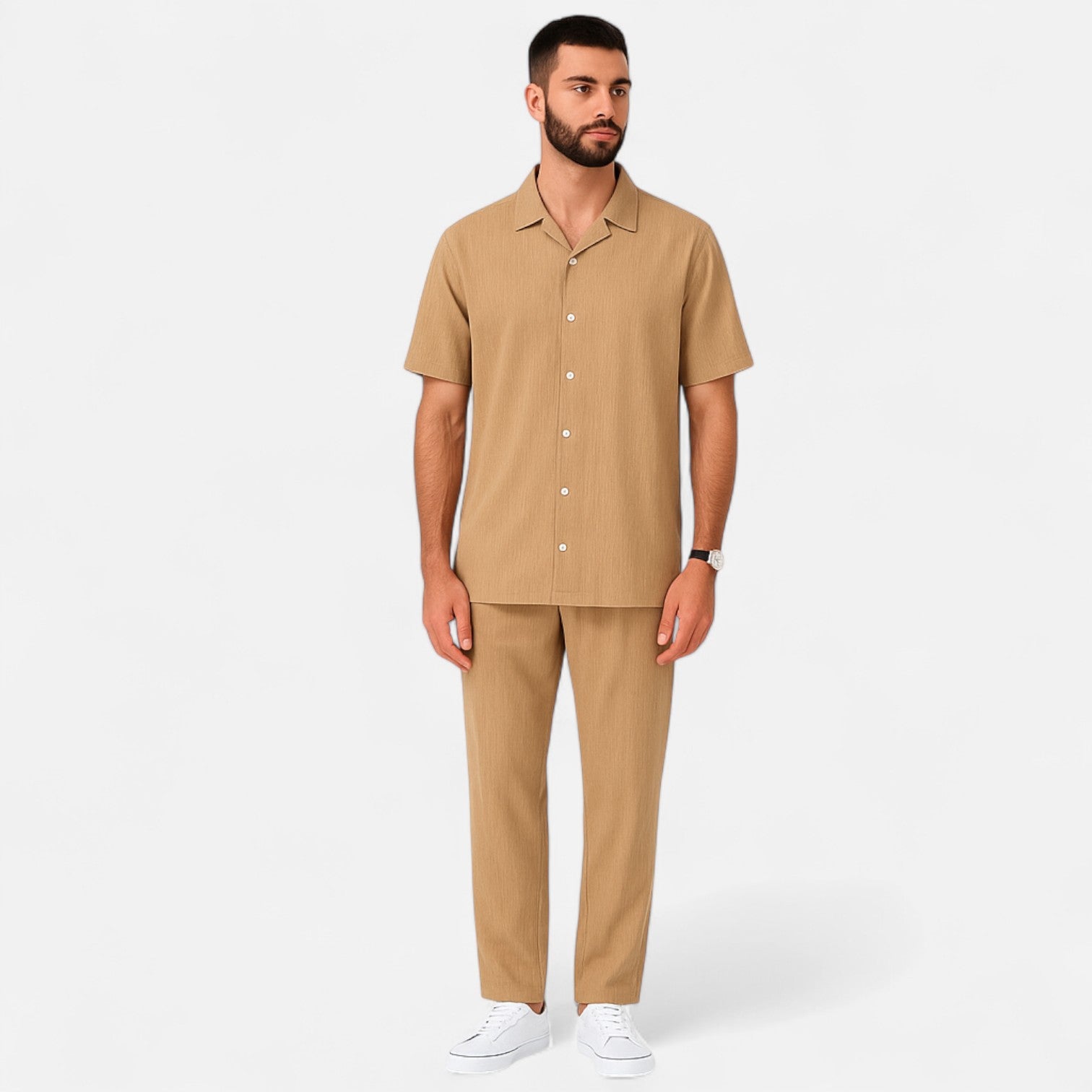 Lorovero | Men’s Long Two-Piece Set – Relaxed Refinement, All-Season Versatility