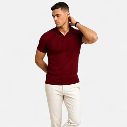 Lorovero | Men’s Muscle Fit Polo Shirt – Sculpted Elegance, Everyday Performance