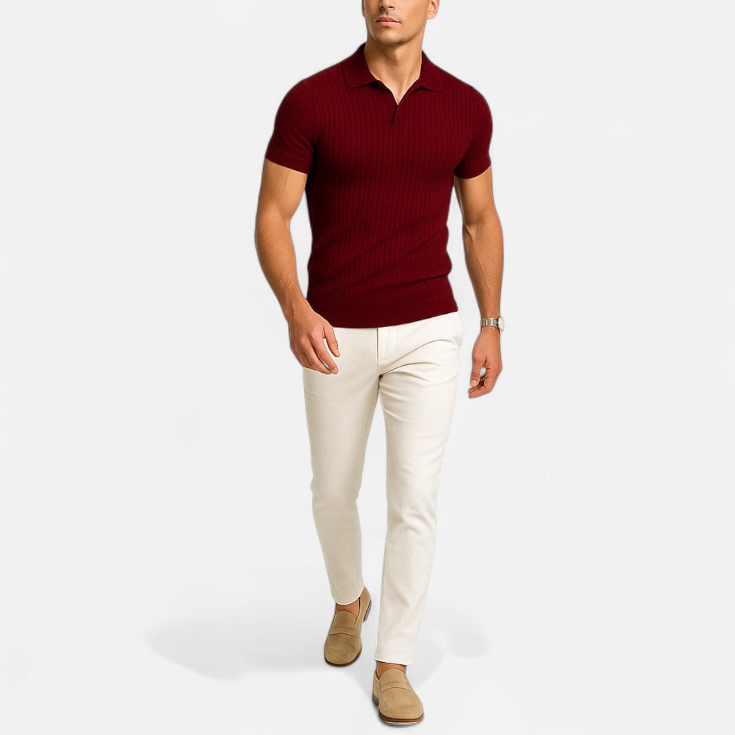 Lorovero | Men’s Muscle Fit Polo Shirt – Sculpted Elegance, Everyday Performance