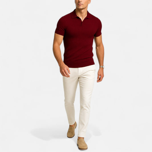 Lorovero | Men’s Muscle Fit Polo Shirt – Sculpted Elegance, Everyday Performance
