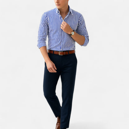 Lorovero | Men’s Classic Striped Summer Shirt – Timeless Pattern, Lightweight Comfort