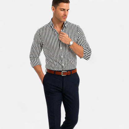 Lorovero | Men’s Classic Striped Summer Shirt – Timeless Pattern, Lightweight Comfort