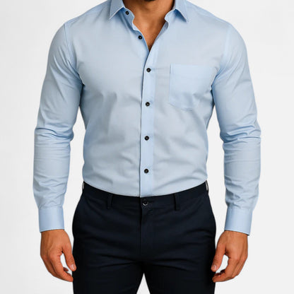 Lorovero | Men’s Classic Wrinkle-Free Shirt – Timeless Elegance, Effortless Maintenance