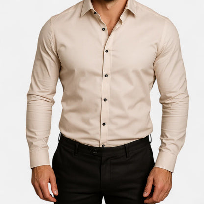 Lorovero | Men’s Classic Wrinkle-Free Shirt – Timeless Elegance, Effortless Maintenance