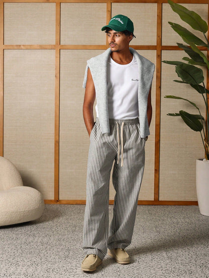 Lorovero | Casual Striped Skater Pants