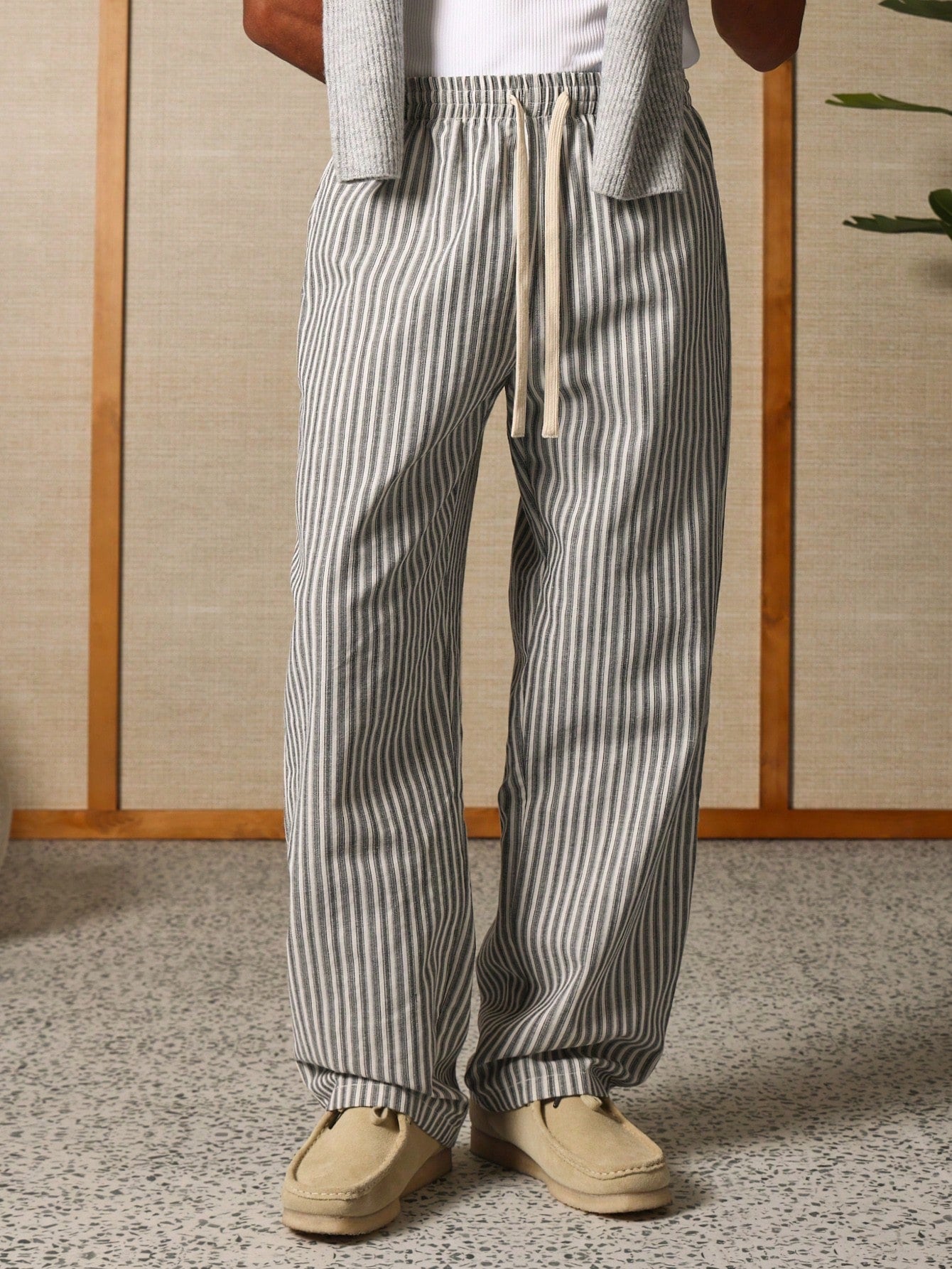Lorovero | Casual Striped Skater Pants