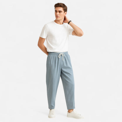 Lorovero | Men’s Cotton-Linen Trousers – Effortless Sophistication, Everyday Comfort