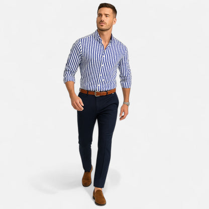 Lorovero | Men’s Classic Striped Summer Shirt – Timeless Pattern, Lightweight Comfort