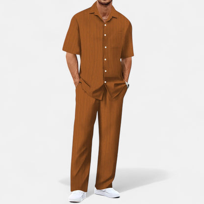 Lorovero | Men’s Long Two-Piece Set – Relaxed Refinement, All-Season Versatility