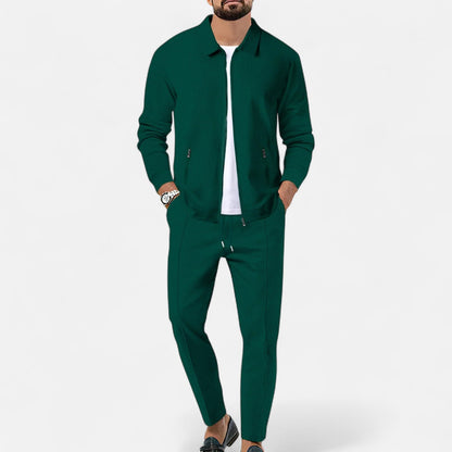 Lorovero | Men’s Long Sleeve Two-Piece Zipper Set – Relaxed Sophistication, All-Season Versatility