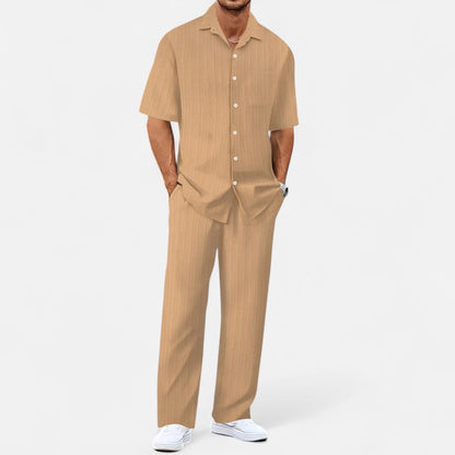 Lorovero | Men’s Long Two-Piece Set – Relaxed Refinement, All-Season Versatility