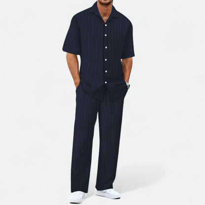 Lorovero | Men’s Long Two-Piece Set – Relaxed Refinement, All-Season Versatility