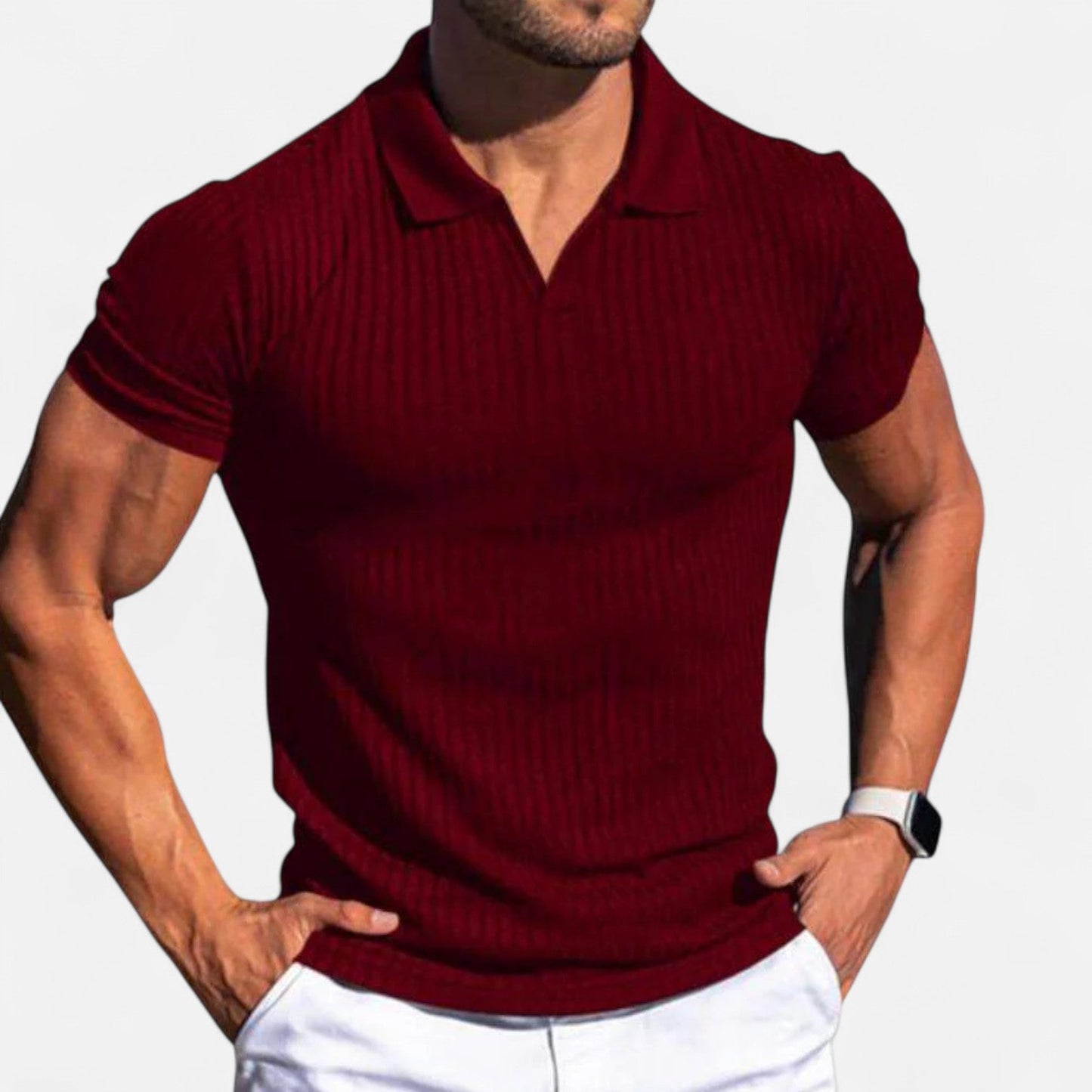Lorovero | Men’s Muscle Fit Polo Shirt – Sculpted Elegance, Everyday Performance