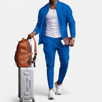 Lorovero | Men’s Long Sleeve Two-Piece Zipper Set – Relaxed Sophistication, All-Season Versatility