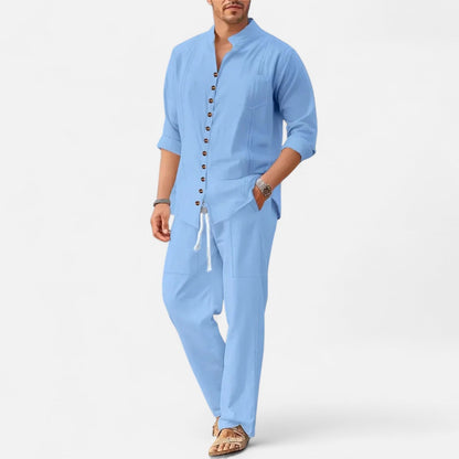 Lorovero | Men’s Long Sleeve Two-Piece Set – Refined Comfort, Effortless Versatility