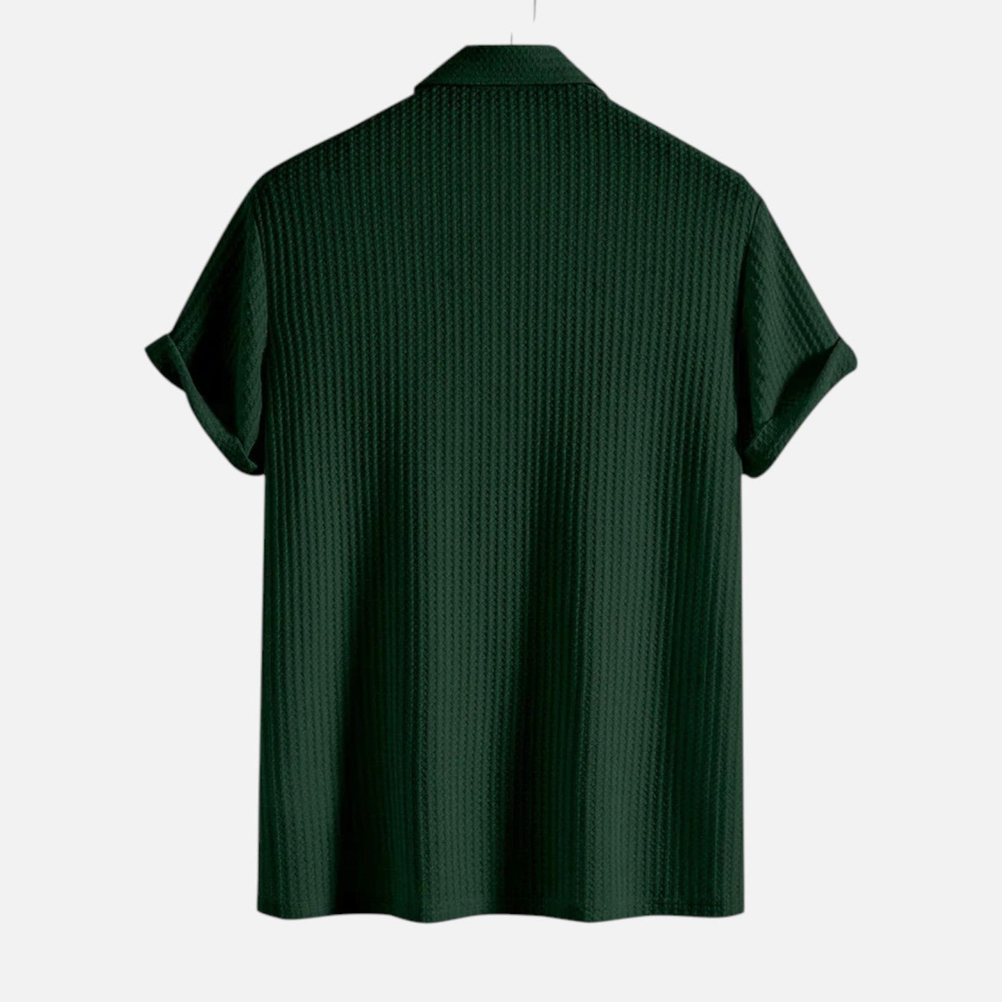 Lorovero Men’s Waffle Knit Polo Shirt – Elevated Texture, Supreme Flexibility