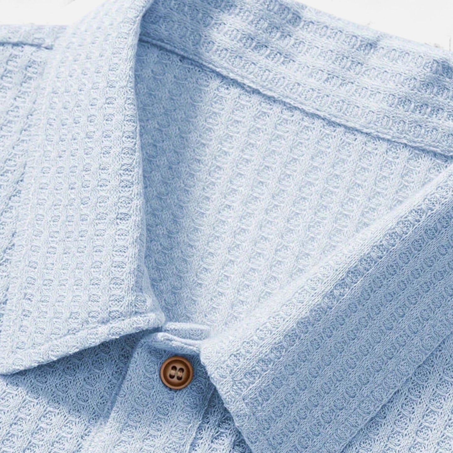 Lorovero Men’s Waffle Knit Polo Shirt – Elevated Texture, Supreme Flexibility