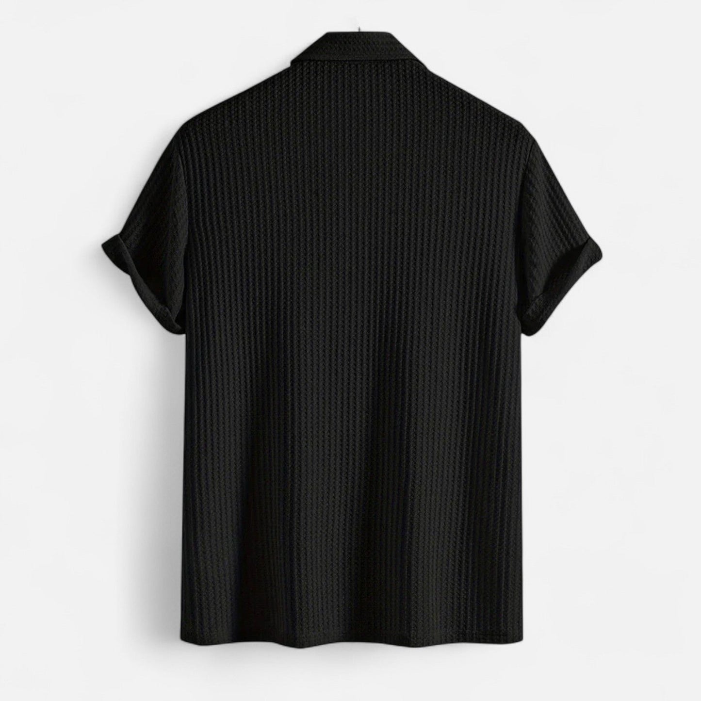 Lorovero Men’s Waffle Knit Polo Shirt – Elevated Texture, Supreme Flexibility